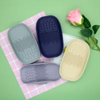 Almohadilla de limpieza de silicona mango con esquinas redondeadas placa de limpieza jabón de silicona caja de asfalto almohadilla de limpieza herramientas de maquillaje belleza limpieza - details 0