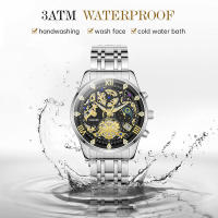 【 Italia 2025 Gran Venta 】 Reloj de Cuarzo para Hombre con Calendario y Cronógrafo - Diseño Nórdico Esqueleto, Acero Inoxidable Impermeable 3ATM, Ideal para Trajes de Negocios y Regalos Elegantes - details 1