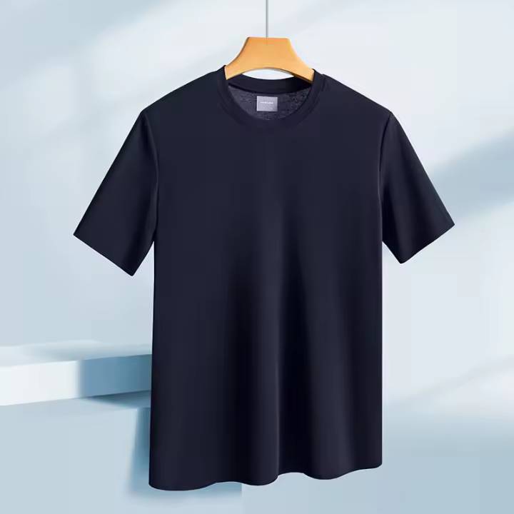 7A antibacteriano líquido amoniaco hombre camiseta de verano clásico cuello redondo simple versátil manga corta camiseta deportiva legging - 1