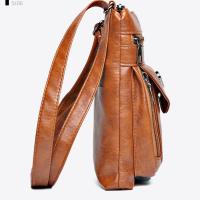 Funda para funda, bolso cruzado de tres capas para teléfono, bolso de pecho Retro impermeable para teléfono, bolso de mensajero Vintage de gran capacidad para teléfono móvil - details 14