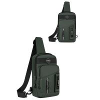 Bolso de pecho sencillo con múltiples bolsillos para hombre, bolso de hombro de tela, bolso deportivo para mensajes, bolso cruzado multifunción con cremallera para correr - details 6