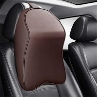 Almohada Universal para Coche BUNO Almohada de Cabeza de Cuero 3D Viscoelástica - details 1