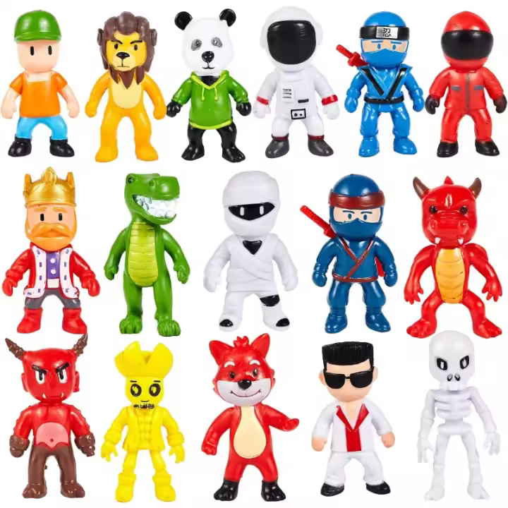 16 Uds. De juguetes Stumble Guys, figuras de acción Stumble Guys de 2,6 pulgadas, juguetes para niños, juego de colección de adornos para pasteles - 1