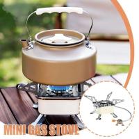Mini calentador portátil, estufa, utensilios de cocina, quemador de gas plegable para exteriores, barbacoa, equipo, estufa de camping - details 0