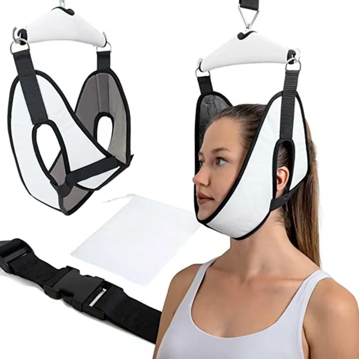 Dispositivo de Tracción Cervical Ajustable Terapia de Alivio para Dolor y Rigidez del Cuello en Casa Portátil - 1