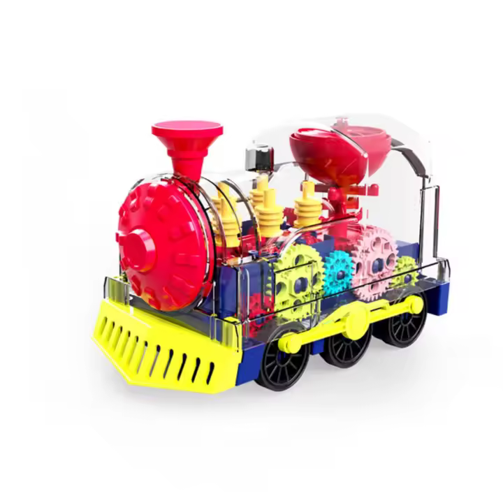 excitat Juguete de Tren con Luz y Música Coche de Engranajes Transparente para Niños - 1