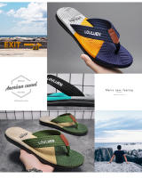 Chanclas de Verano para Hombre, Sandalias Antideslizantes de Bloques de Color para Exteriores, Chanclas de Suela Suave para Hombre, Chanclas de Punta Vietnamita para Conducir - details 1