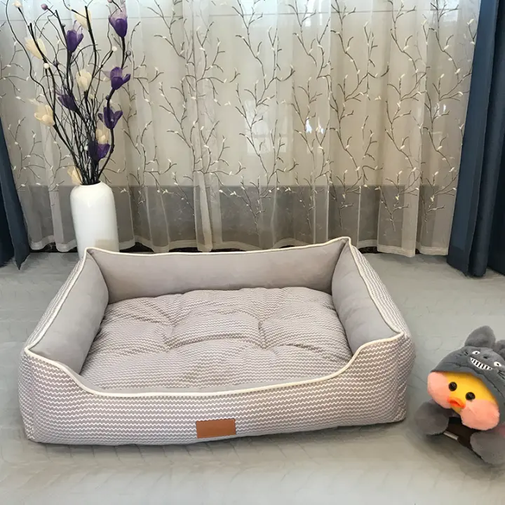 Cama grande para mascotas, nido de lana suave, cálido y acogedor, 8 colores, esterilla para casa, perrera impermeable, Otoño e Invierno - 1