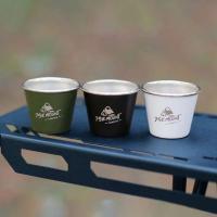 Mini taza de camping de acero inoxidable, 4-1 piezas, 50 ml, adecuada para VIE al aire libre, cerveza, vino, café, té, leche, bebidas, agua, - details 6