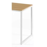 Mesa de escritorio 160x61x74 cm - Mesa de estudio moderna de metal y madera - Mesa de ordenador - Marrón y blanco - details 6