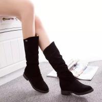 Ots de tacón informal de media varilla para mujer, punta redonda, terciopelo mate, otoño e invierno, nuevo - details 9