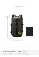 Mochila de gimnasio de viaje para mujer, bolso de mano de gran capacidad, deportivo, personalizado, seco, impermeable, de PU, con compartimento para zapatos - details 12