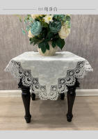 Mantel cuadrado de tela blanca, cubierta de comedor de encaje bordado, mesa Juppe wer, manteles elegantes, toallas - details 7