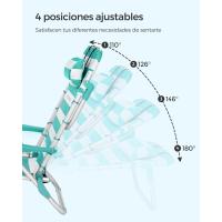 Silla de Playa Plegable Almohadilla Ajustable, Respaldar, Reposacabezas, Apoyabrazos - details 1
