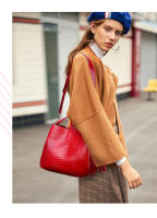 Bolso De Cuero Suave Y Genuino para Mujer, bolsa De Cuero con borde, diseñador, H - details 3
