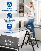 Escalera Plegable de Aluminio Ligera, Antideslizante, Portátil para Hogar y Oficina - details 8