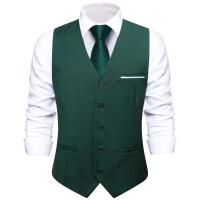 Chaleco para hombre, elegante chaleco de seda verde, corbata, pañuelo, gemelos, conjuntos para hombre, boda, fiesta de negocios, regalo de diseñador. - details 7