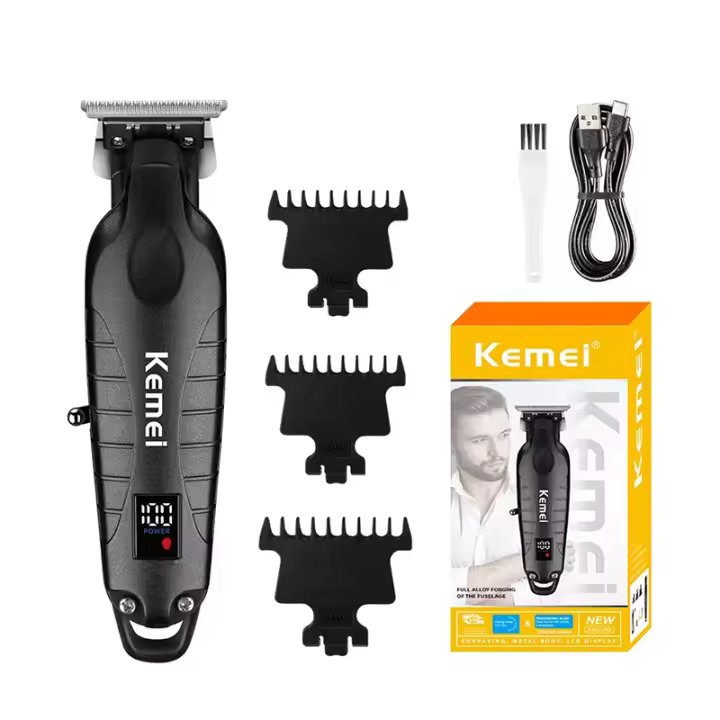 Kemei 2293 Recortador de pelo Peluquero profesional Cortadora de pelo peluquero sin fisuras y carga sin cuerda peluquero masculino detalles de la peluquería de acabado - 1
