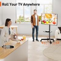 Carro de TV Móvil con Ruedas Soporte de Alta Altura Ajustable para Pantallas Planas/Curvas LED - details 4