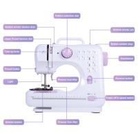 Máquina de Coser Eléctrica Portátil Mini para el Hogar Artesanal 12 Ganchos con Prensa de Pie - details 14