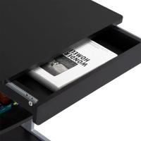 Mesa Ordenadora con Ruedas Pequeña Escritorio para Juegos con Cajón Espacio Límite Negro 79,5x56x51cm - details 23