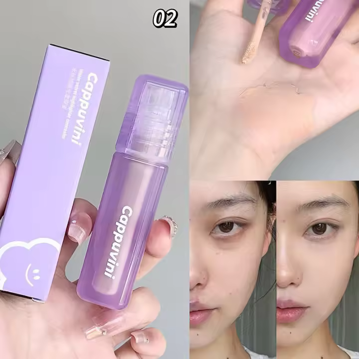 Capvonnie Water Velvet Highlight & Concealer - Fórmula hidratante ilumina el área debajo de los ojos y oculta las imperfecciones - 1