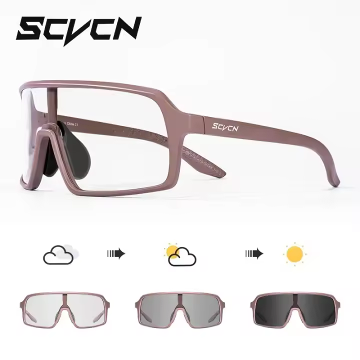 SCVCN-gafas fotocromáticas de ciclismo para hombre y mujer, lentes de sol deportivas a la moda para bicicleta de montaña, béisbol, UV400 - 1