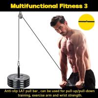Sistema de máquina de Cable de polea para Fitness, accesorio de gimnasio DIY, Cable ajustable de 2,5 m, brazo de entrenamiento, bíceps, tríceps, equipo de entrenamiento de mano - details 1