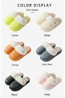 Zapatillas de algodón desmontables y lavables para interiores para hombre y mujer, pantuflas de lana de felpa para el hogar, antideslizantes, impermeables, cálidas y gruesas - details 2