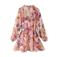 XNWMNZ 2025 primavera nueva ropa de mujer vestido con botones vanguardistas glamuroso otoño mujer cuello en V vestidos de manga larga volantes ral - details 1