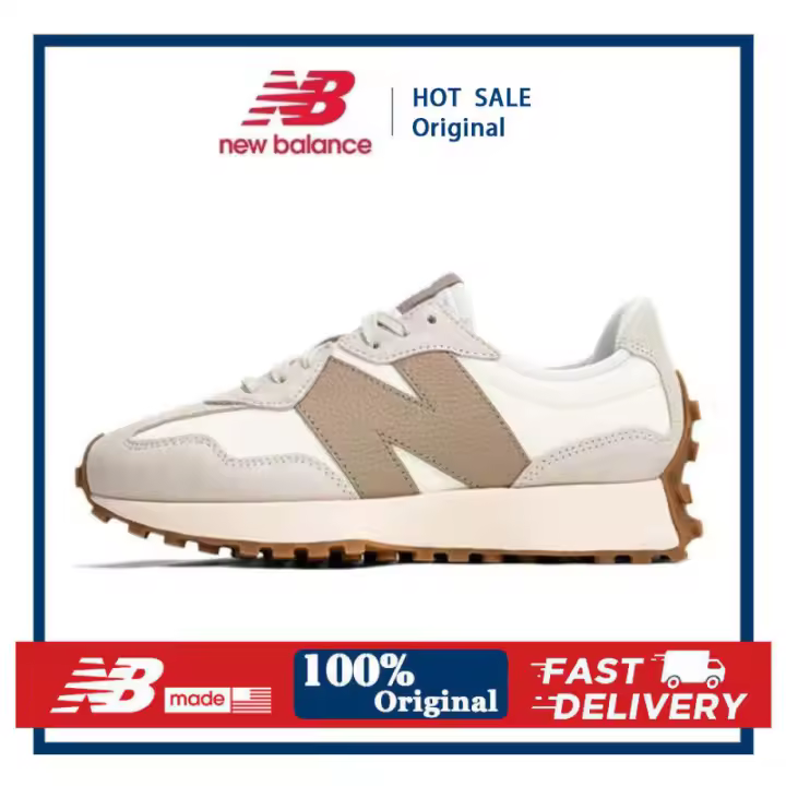 Leten 【Producto vendible】 327 Auténtico NB327 Marrón claro U327LZ pegatinas de pared unisex para correr - 1