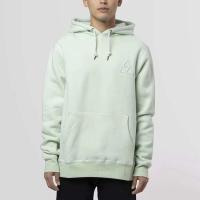 Sudadera con capucha de algodón pesado de primera calidad con estampado de menta y tejido inverso en relieve de diciembre, sudadera con cuello redondo para hombre - details 4