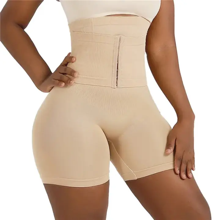 Nueva Sujetador De Cintura Alta Para Mujer Con Enganche Control De Abdomen Elevador De Glúteos Faja Shapewear Corto adelgazante - 1