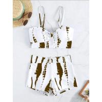 2025 Bikini traje de baño con cordón mujeres pantalones cortos de cintura alta traje de baño femenino acolchado traje de baño natación ropa de playa verano - details 14