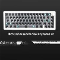GMK67-espaciador de Teclado mecánico de intercambio en caliente, Kit retroiluminado RGB, Bluetooth 2,4G, inalámbrico, 3 modos (blanco) - details 3