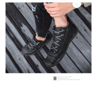 Zapatos informales para hombre, zapatos antideslizantes transpirables de cuero Unisex para caminar, zapatos cosidos a mano para mujer - details 11