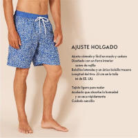 Traje de baño corto deportivo para hombre |   Para Natación, Surf y Playa |   Tejido de secado rápido anti-cloro - details 1