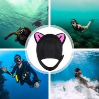 Gorros de Buceo para Hombres Cálidos, Elásticos, con Orejas de Gato Equipo de Natación Multiusos para Surf y Snorkel - details 3