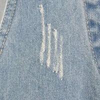 Top sin mangas rasgado azul claro para mujer usado en verano, chaleco vaquero, tendencia 2025 - details 5