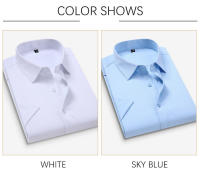 Camisa Casual de Hombre CASUMANL en Color Sólido Estilo Negocios y Formal para el Verano con Mangas Cortas y Talla EU - details 7