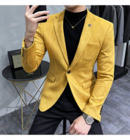 Traje de Abrigo de Piel de Ciervo de Alta Calidad Ajuste Delgado, Moda de Negocios Casual, Botón Único - details 30