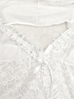 Lencería yukata de encaje, camisón sexy de encaje de malla transparente con abertura frontal y tirantes - details 39