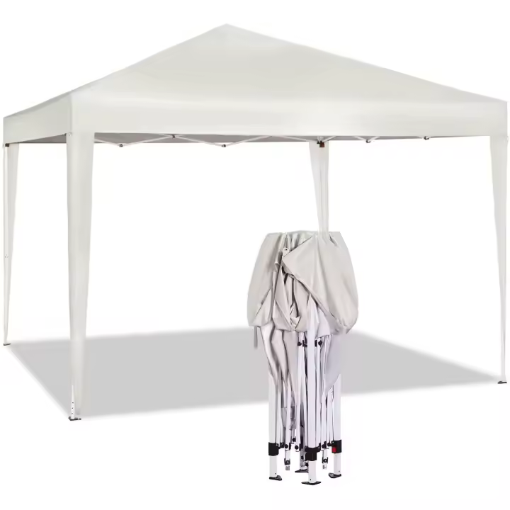 Tienda de fiesta 3x3m Pabellón emergente Protección solar impermeable Terrazza Festival Marquee -Beige - 1