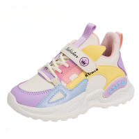 Compañero de clase niñas zapatos deportivos 2025 nueva primavera y otoño doble malla transpirable luz correr cuero superficie impermeable - details 0