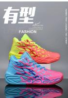 Zapatillas de baloncesto de alta calidad para hombre, zapatillas deportivas acolchadas para correr para mujer, zapatillas deportivas antideslizantes con cordones - details 2