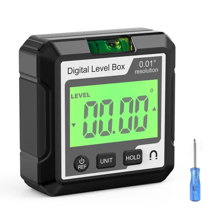 Inclinómetro Digital de 4x90 °, transportador de ángulo de nivel, retroiluminación, medidor de pendiente, Base magnética, goniómetro electrónico - 1