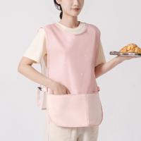 Delantal portátil limpiable resistente a las manchas, delantal lavable a mano de poliéster a prueba de aceite, impermeable con bolsillo, bata para el hogar y comedor - details 6