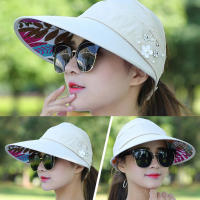 Moda para mujer señoras vacaciones de verano ala ancha sombrero para el sol plegable Anti-UV gorras con visera de playa sombreros casuales - details 5
