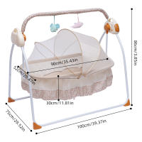 Columpio Eléctrico para Bebés Conexión Bluetooth, Función de Temporizador, Control Remoto, Material ABS + Acero Inoxidable Ideal para Recién Nacidos 0-18 Meses - details 2