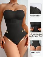 Body sin costuras, sin tirantes y con cierre frontal, adelgazante modelador, ropa interior y fajas para mujer - details 5